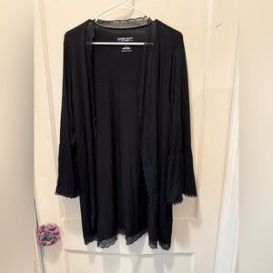 Torrid Black Lace Trim Duster